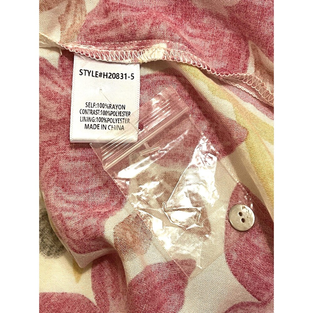 Anthropologie JODIFL Pink/White Floral Top Puff Sleeve Ruffle Collar S NWT - Picture 9 of 9
